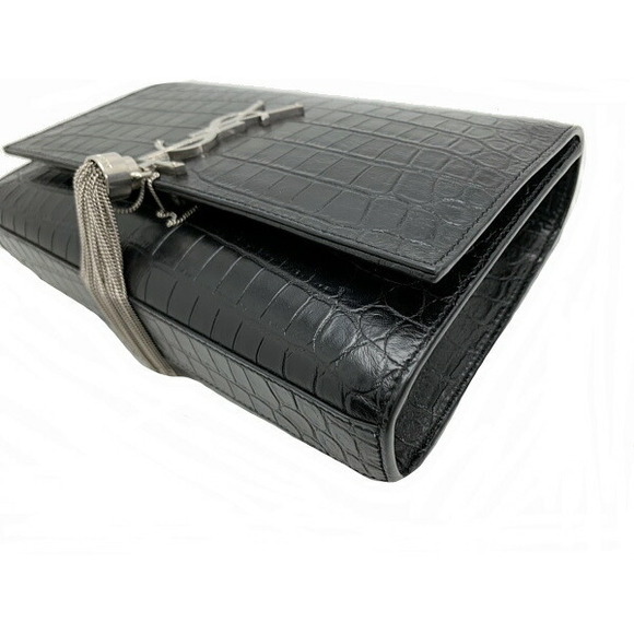 Saint Laurent Paris Kate Tassel Chain Shoulder Curco Style Leather Black - Picture 8 of 9